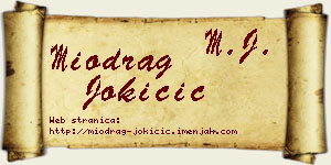 Miodrag Jokičić vizit kartica